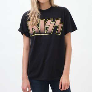 Kiss Band Logo Boyfriend Graphic T-shirt
